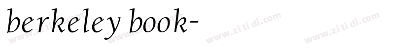berkeley book字体转换